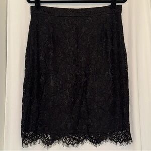 Elegant Black Lace Pencil Skirt